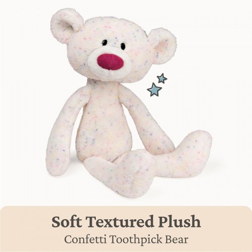 Gund Toothpick Bear 15" Plush Toy - Confetti | 1 year+| Baby Soft Toy | Stuffed Toy
